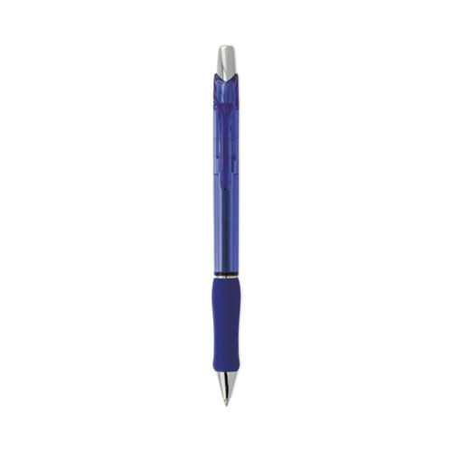 R.S.V.P. Super RT Ballpoint Pen, Retractable, Medium 0.7 mm, Blue Ink, Translucent Blue/Blue Barrel, Dozen