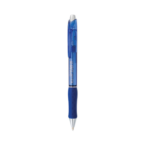 R.S.V.P. Super RT Ballpoint Pen, Retractable, Medium 1 mm, Blue Ink, Translucent Blue/Blue Barrel, Dozen