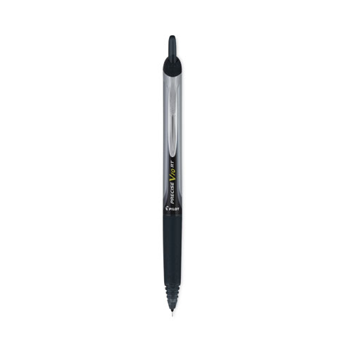 Pilot® Precise V10Rt Roller Ball Pen, Retractable, Bold 1 Mm, Black Ink, Black Barrel, Dozen
