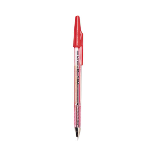 Image of Pilot® Better Ballpoint Pen, Stick, Fine 0.7 Mm, Red Ink, Translucent Red Barrel, Dozen