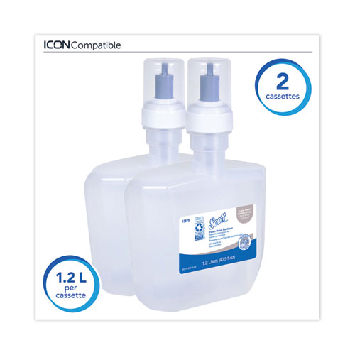 Essential Alcohol-Free Foam Hand Sanitizer, 1,200 mL, Unscented, 2/Carton