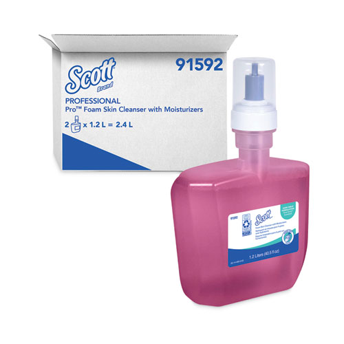 Scott® Pro Foam Skin Cleanser with Moisturizers, Citrus Floral, 1.2 L Refill, 2/Carton