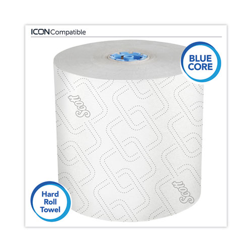 Image of Scott® Pro Hard Roll Paper Towels With Elevated Scott Design For Scott Pro Dispenser, Blue Core Only, 1-Ply, 1,150 Ft, 6 Rolls/Ct