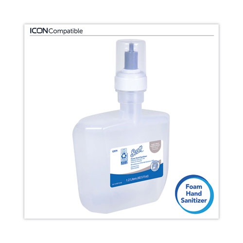 Image of Scott® Essential Alcohol-Free Foam Hand Sanitizer, 1,200 Ml, Unscented, 2/Carton