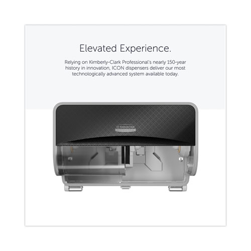 ICON Coreless Standard Roll Toilet Paper Dispenser, 8.43 x 13 x 7.25, Black Mosaic