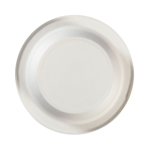 ECOSAVE Tableware, Plate, Bagasse,  6.75" dia, White, 30/Pack