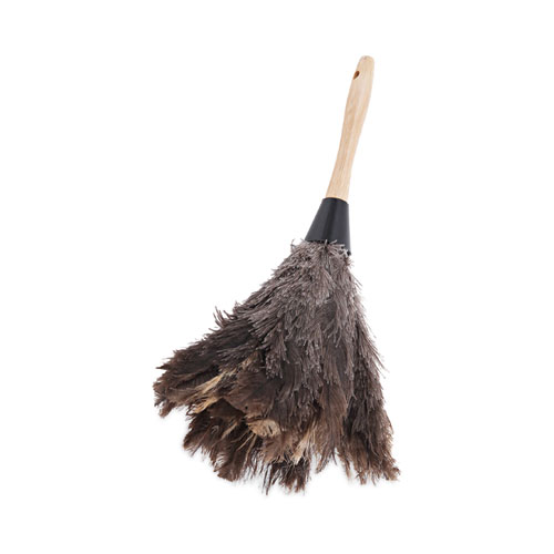 Image of Professional Ostrich Feather Duster, Gray, 14" Length, 6" Handle