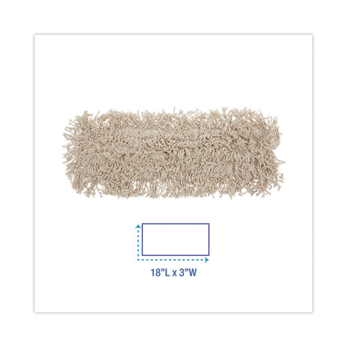 Image of Boardwalk® Mop Head, Dust, Cotton, 18 X 3, White