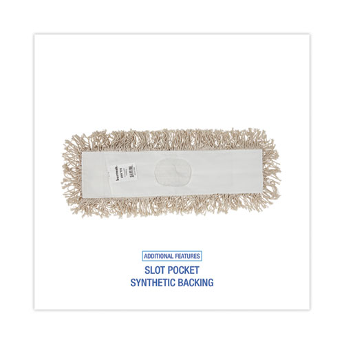 Image of Boardwalk® Mop Head, Dust, Cotton, 18 X 3, White