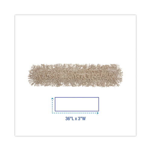 Image of Boardwalk® Mop Head, Dust, Cotton, 36 X 3, White