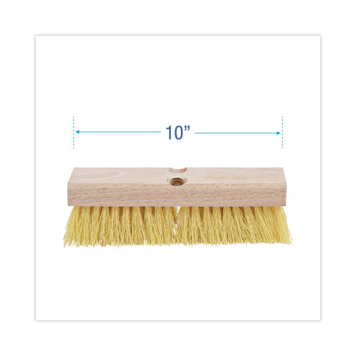Image of Boardwalk® Deck Brush Head, 2" Cream Polypropylene Bristles, 10" Brush