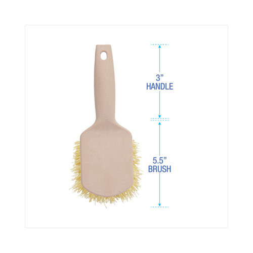 Image of Utility Brush, Cream Polypropylene Bristles, 5.5 Brush, 3" Tan Plastic Handle
