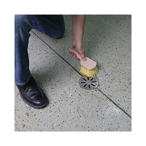 Image of Boardwalk® Utility Brush, Cream Polypropylene Bristles, 5.5 Brush, 3" Tan Plastic Handle