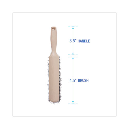 Image of Boardwalk® Counter Brush, Black Polypropylene, 4.5" Brush, 3.5" Tan Plastic Handle