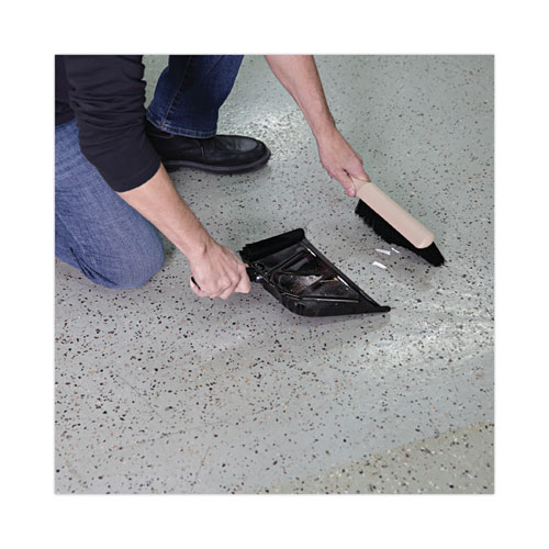 Image of Boardwalk® Counter Brush, Black Polypropylene, 4.5" Brush, 3.5" Tan Plastic Handle
