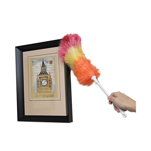 Image of Boardwalk® Polywool Duster W/20" Plastic Handle, Assorted Colors