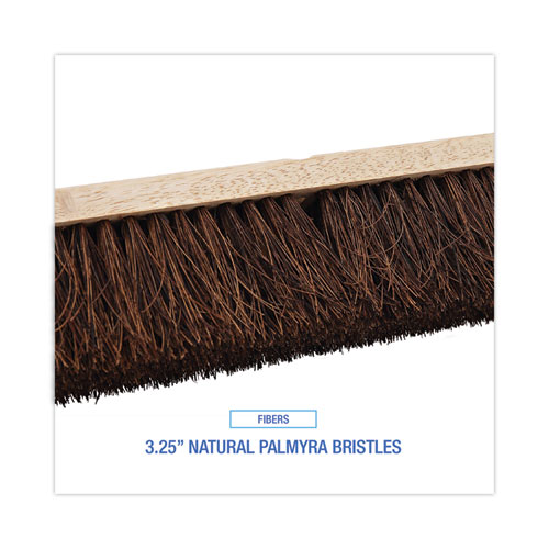 Image of Boardwalk® Floor Brush Head, 3.25" Natural Palmyra Fiber Bristles, 18" Brush