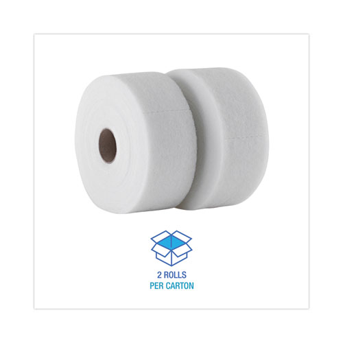 Image of Boardwalk® Trapeze Disposable Dusting Sheets, 5" X 125 Ft, White, 250 Sheets/Roll, 2 Rolls/Carton