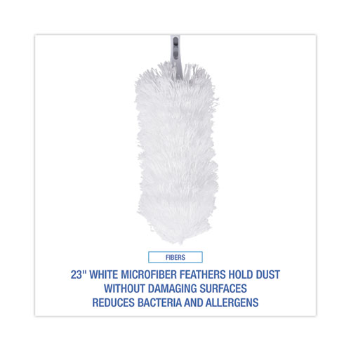 Image of Boardwalk® Microfeather Duster, Microfiber Feathers, Washable, 23", White