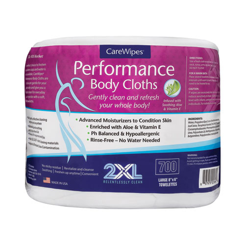 Performance Body Cloths, 6 x 8, Unscented, 700/Pack, 2 Packs/Carton
