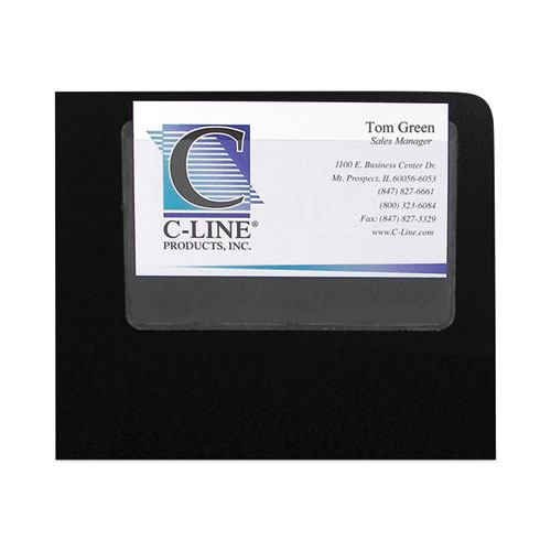 Image of Self-Adhesive Business Card Holders, Top Load, 2 x 3.5, Clear, 10/Pack