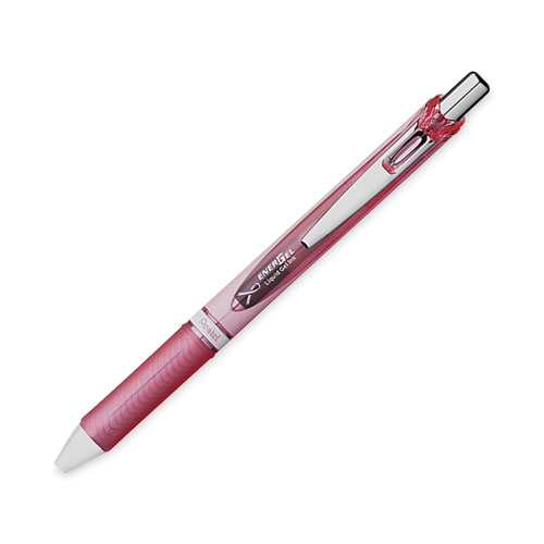 EnerGel RTX Gel Pen, Retractable, Medium 0.7 mm, Black Ink, Pink/Silver Barrel, 3/Pack