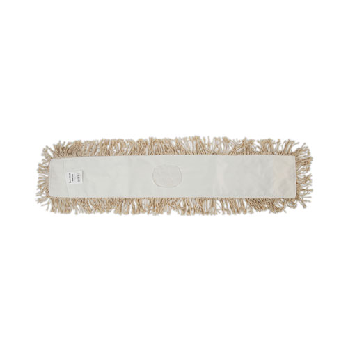 Image of Boardwalk® Industrial Dust Mop Head, Washable, Hygrade Cotton, 36W X 5D, White