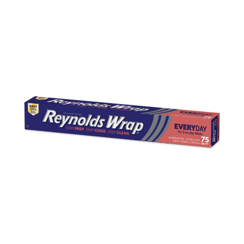 Image of Reynolds Wrap® Standard Aluminum Foil Roll, 12" X 75 Ft, Silver, 35 Rolls/Carton