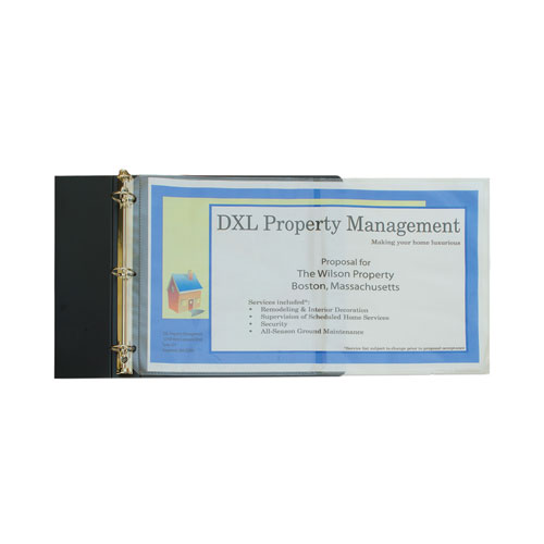Image of C-Line® Panoramic Fold-Out Poly Sheet Protectors, Center Loading, Clear, 17 X 11, 25/Box