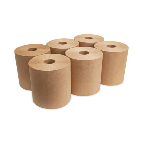 Image of Morcon Tissue Morsoft Universal Roll Towels, 1-Ply, 8" X 700 Ft, Kraft, 6 Rolls/Carton