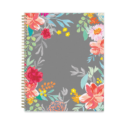 Image of Blue Sky® Sophie Frosted Weekly/Monthly Planner, Sophie Floral Artwork, 11 X 8.5, Multicolor Cover, 12-Month (Jan To Dec): 2024