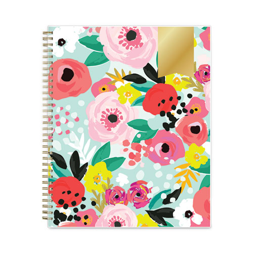 Image of Blue Sky® Day Designer Secret Garden Mint Frosted Weekly/Monthly Planner, 11 X 8.5, Multicolor Cover, 12-Month (Jan To Dec): 2024