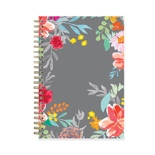Image of Blue Sky® Sophie Frosted Weekly/Monthly Planner, Sophie Floral Artwork, 8 X 5, Multicolor Cover, 12-Month (Jan To Dec): 2024