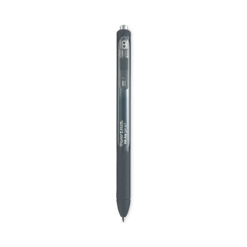 Image of Paper Mate® Inkjoy Gel Pen, Retractable, Medium 0.7 Mm, Black Ink, Black Barrel, 3/Pack