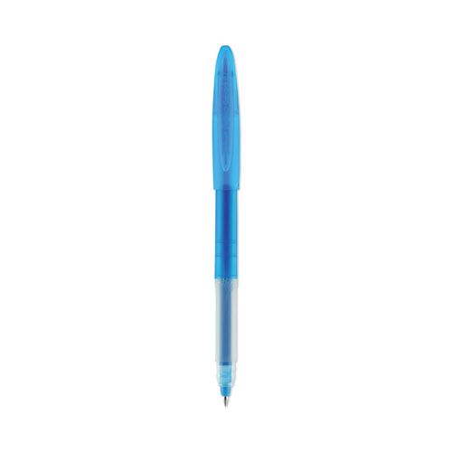 Signo Gel Pen, Stick, Medium 0.7mm, Blue Ink, Blue/Frost Barrel, Dozen