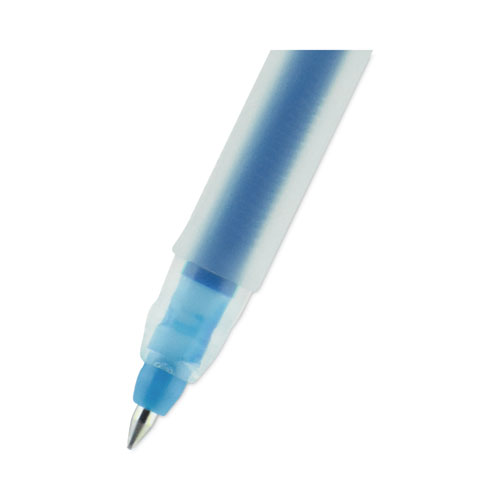 Signo Gel Pen, Stick, Medium 0.7mm, Blue Ink, Blue/Frost Barrel, Dozen