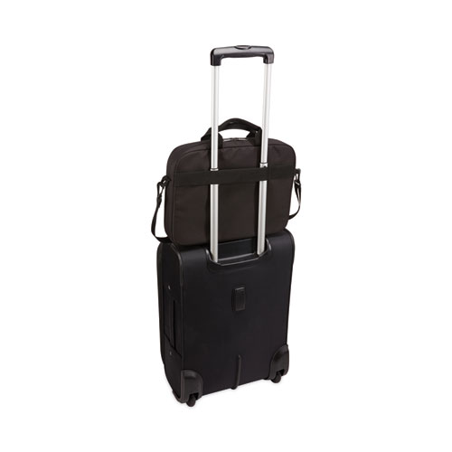 Image of Case Logic® Advantage Laptop Attache, Fits Devices Up To 15.6", Polyester, 16.1 X 2.8 X 13.8, Black