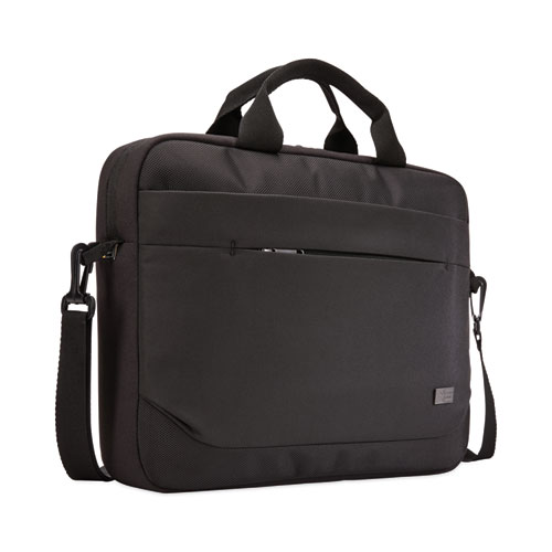 Image of Case Logic® Advantage Laptop Attache, Fits Devices Up To 15.6", Polyester, 16.1 X 2.8 X 13.8, Black