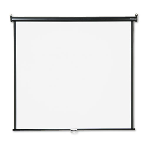 Quartet® Wall or Ceiling Projection Screen, 60 x 60, White Matte, Black Matte Casing