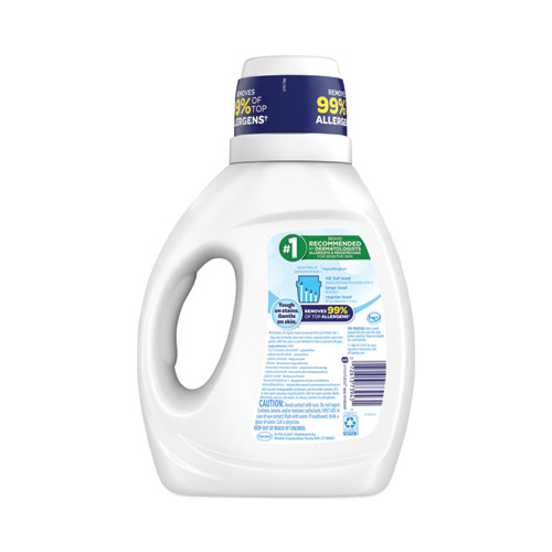 Ultra Free Clear Liquid Detergent, Unscented, 36 oz Bottle, 6/Carton