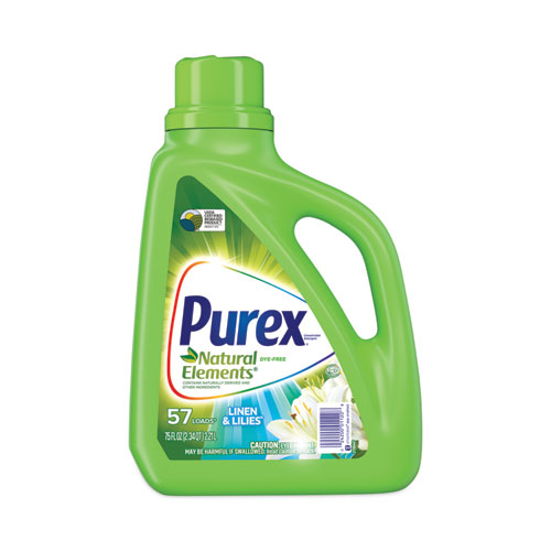 Purex® Ultra Natural Elements He Liquid Detergent, Linen And Lilies, 75 Oz Bottle, 6/Carton