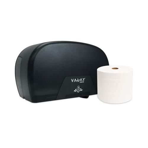Image of Morcon Tissue Morsoft Plastic Small Core Tissue Dispenser, 5.4 X 8.51 X 13.55, Black