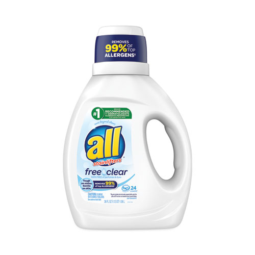 All® Ultra Free Clear Liquid Detergent, Unscented, 36 Oz Bottle