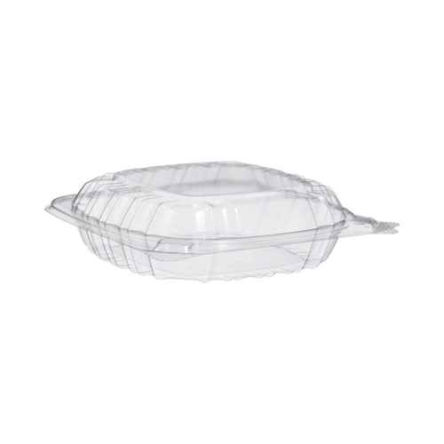 Image of Dart® Clearseal Hinged-Lid Plastic Containers, Sandwich Container, 13.8 Oz, 5.4 X 5.3 X 2.6, Clear, Plastic, 500/Carton