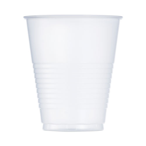 Image of Dart® High-Impact Polystyrene Squat Cold Cups, 12 Oz, Translucent, 50/Pack