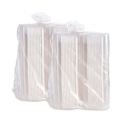 Image of Dart® Staylock Clear Hinged Lid Containers, 5.4 X 9 X 3.5, Clear, Plastic, 250/Carton