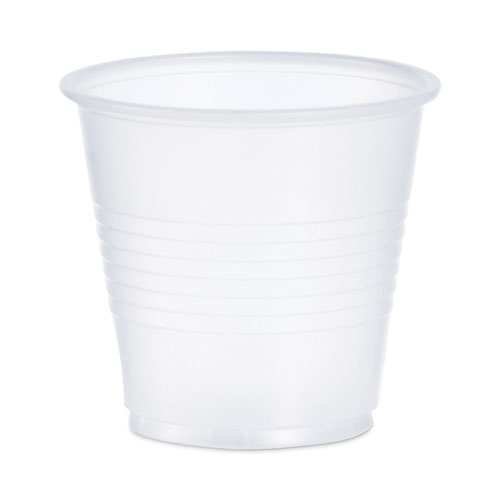 High-Impact Polystyrene Cold Cups, 3.5 oz, Translucent, 100 Cups/Sleeve, 25 Sleeves/Carton
