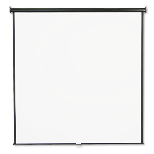 Quartet® Wall or Ceiling Projection Screen, 84 x 84, White Matte, Black Matte Casing