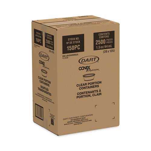 Conex Complements Portion/Medicine Cups, 1.5 oz, Translucent, 125/Bag, 20 Bags/Carton