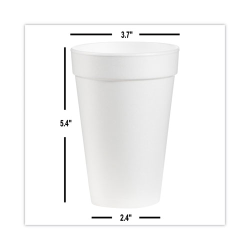 Great Value, Dart® Foam Drink Cups, 16 Oz, White, 20/Bag, 25 Bags